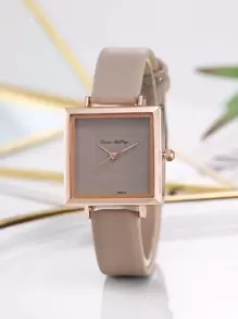Women's Square Simplistic Casual Quartz Watch For Students