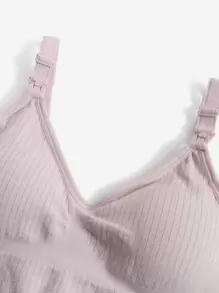 SHEIN 3pack Maternity Plain Nursing Bra For Mother - Multicolor - View 3