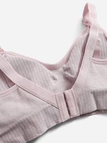 SHEIN 3pack Maternity Plain Nursing Bra For Mother - Multicolor - View 4