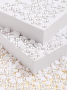 1pack Faux Pearl DIY Hair Accessory - White - View 5