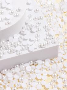 1pack Faux Pearl DIY Hair Accessory - White - View 6