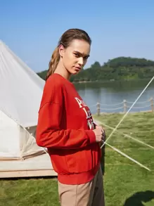 SHEIN EZwear Drop Shoulder Pullover