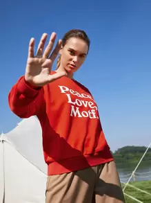 SHEIN EZwear Drop Shoulder Pullover