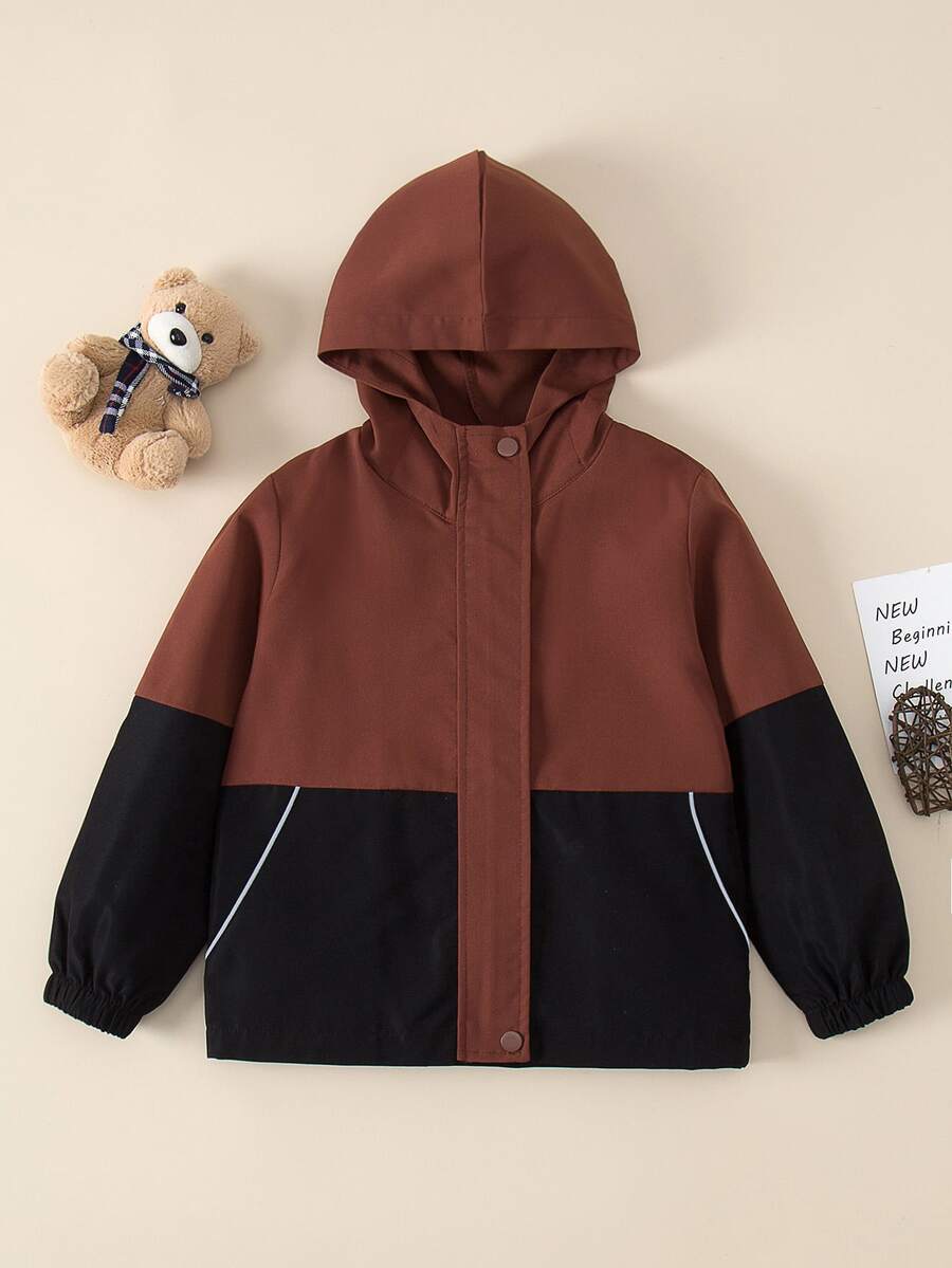 Boys Two Tone Hooded Jacket - Multicolor - View 1
