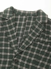 Manfinity Homme Men Plaid Lapel Collar Button Up Overcoat Without Jumper - Multicolor - View 3