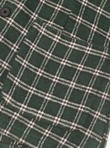 Manfinity Homme Men Plaid Lapel Collar Button Up Overcoat Without Jumper - Multicolor - View 5