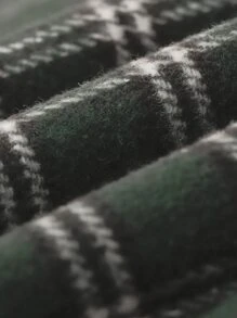 Manfinity Homme Men Plaid Lapel Collar Button Up Overcoat Without Jumper - Multicolor - View 6