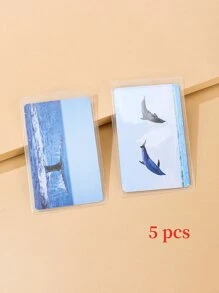 5入組透明卡包 - 無色 - 查看 7