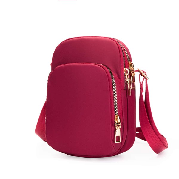 

Квадратная сумка минималистичный с молнией, Бургундия