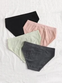 4件素色無縫內褲