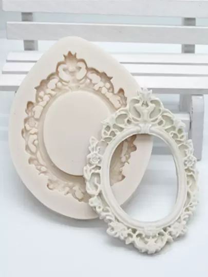 1pc Classical Picture Frame Shaped Silicone Cake Mold