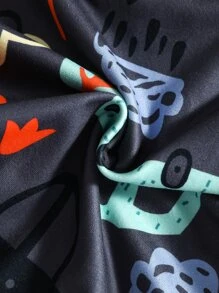 Đứa bé trai Ô tô/xe hơi & Cây in Áo chui đầu và quần thể thao - Màu xanh hải quân - Xem 6