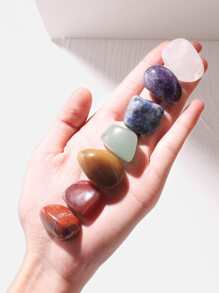 7 piezas de Objetos de decoración de piedra de colores simples, mejor regalo - Multicolor - Ver 2