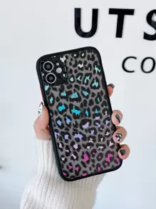 Leopard Phone Case - Black - View 1