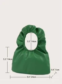 Minimalist Ruched Bag - Green - View 6