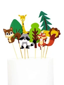24pcs Animal Shaped Cake Topper - Multicolor - View 2