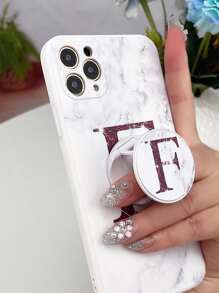 con patrón de mármol Funda para móvil con Agarre de móvil emergente - Multicolor - Ver 4