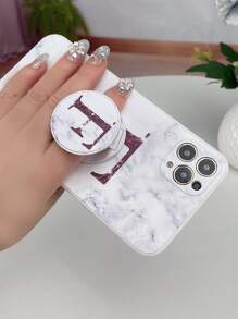 con patrón de mármol Funda para móvil con Agarre de móvil emergente - Multicolor - Ver 6