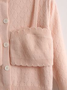 Toddler Girls Argyle Knit 2 In 1 Cardigan