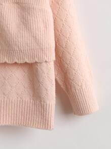 Toddler Girls Argyle Knit 2 In 1 Cardigan