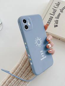 1入組 Tpu 邊緣彩色手機殼帶肩帶，相容於 Iphone 系列 Iphone 7 8 11 12 13 14 15 Pro Max Plus X Xr Xs Max Se2、Iphone 15、15 Pro、15 Plus、15 Pro Max 相容 iPhone15/15Plus/15Pro/ 15普羅麥克斯 - 霧霾藍 - 查看 3