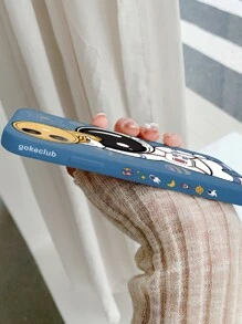 Telescope Astronaut Side Print Phone Case With Lanyard, Compatible With Apple Iphone Series Iphone7 8 11 12 13 14 Promax Plus X Xr Xsmax Se2,iphone15,15pro,15plus,15promax Compatible With iPhone15/15Plus/15Pro/15Promax - Navy Blue - View 3