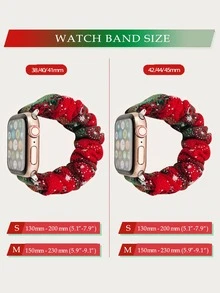 圣诞雪花发带智能手表表带 - 彩色 - 查看 6