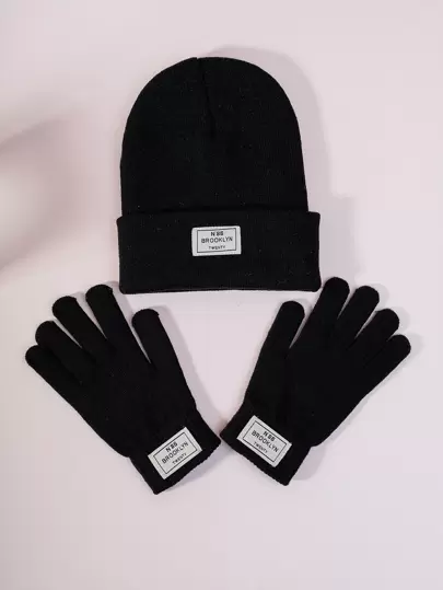 mens hat glove set