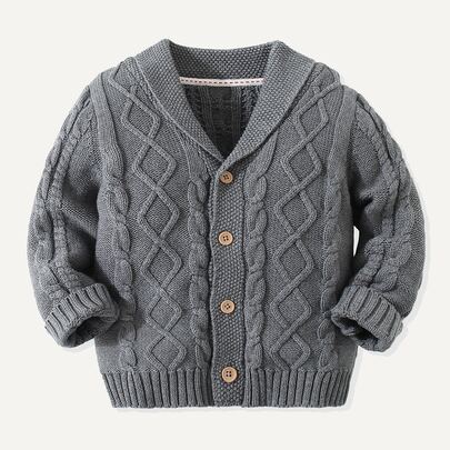 Toddler Boys Cable Knit Cardigan