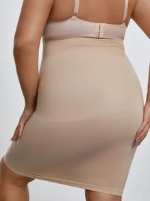 High Waist Shapewear Skirt - Apricot - View 5