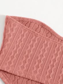 SHEIN EZwear Áo nữ Bất đối xứng màu trơn Giải trí - Bụi hồng - Xem 4