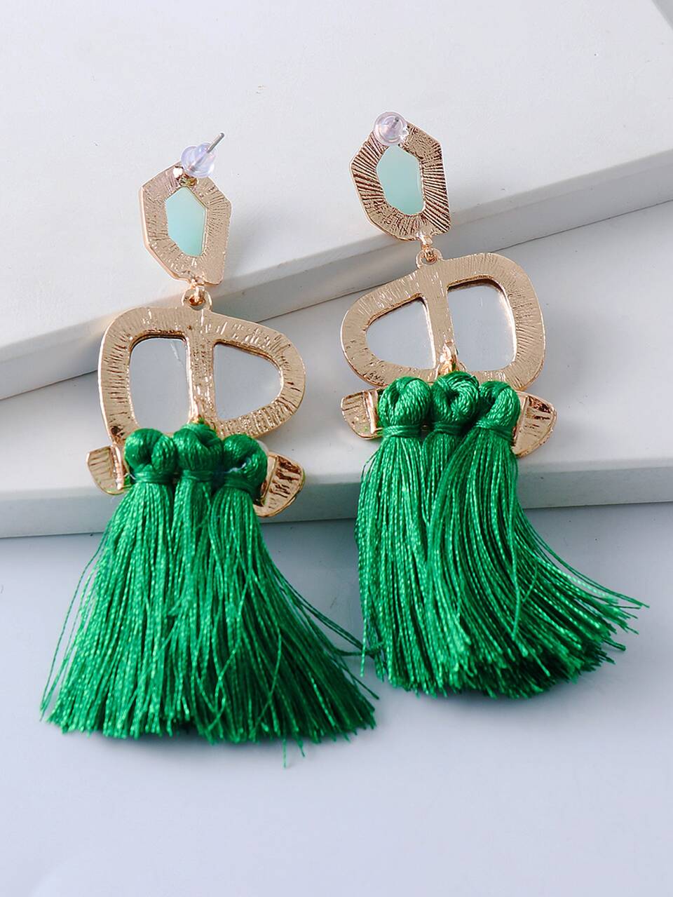 Tassel Decor Drop Earrings