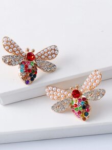Hoa tai đinh tán trang trí rhinestone Bee - Nhiều màu - Xem 4