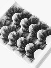 5pairs Volumized False Eyelashes - Black - View 2
