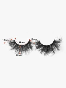 5pairs Volumized False Eyelashes - Black - View 3