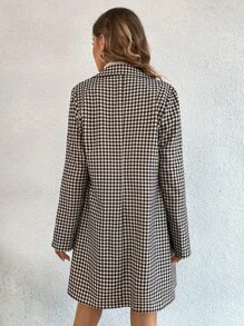 Chiquease Gingham Print Flap Detail Blazer - Multicolor - View 2