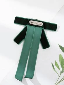 人造珍珠裝飾領結 - 綠色 - 查看 3