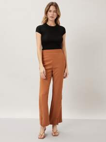 MOTF PREMIUM WOOL MIX RIBBED KNIT TOP - Black - View 3