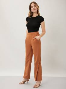 MOTF PREMIUM WOOL MIX RIBBED KNIT TOP - Black - View 6