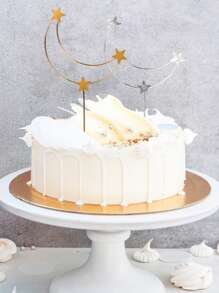 2入組月亮形狀蛋糕裝飾