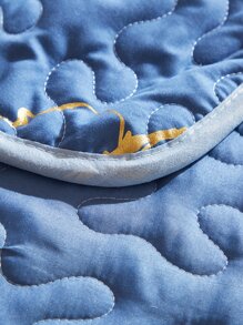 Khăn trải giường hoa văn đá cẩm thạch - Màu xanh lam - Xem 3