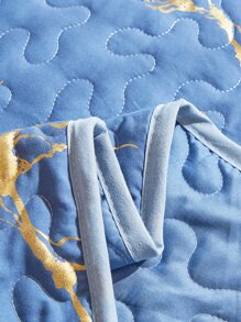 Khăn trải giường hoa văn đá cẩm thạch - Màu xanh lam - Xem 4