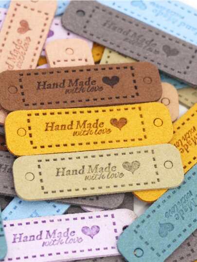 20pcs Random Color DIY Handmade Label, DIY Tag For Hand Craft