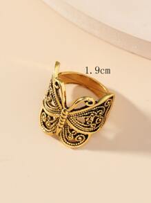 Anillo con diseño de mariposa - Bronce - Ver 4