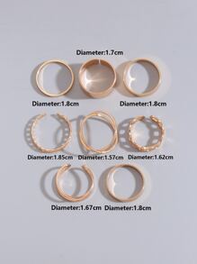 8 chiếc vòng thiết kế chuỗi - Vàng - Xem 4