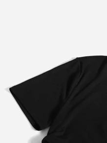 Flirla Plus Drawstring Side Ruched Dress - Black - View 4