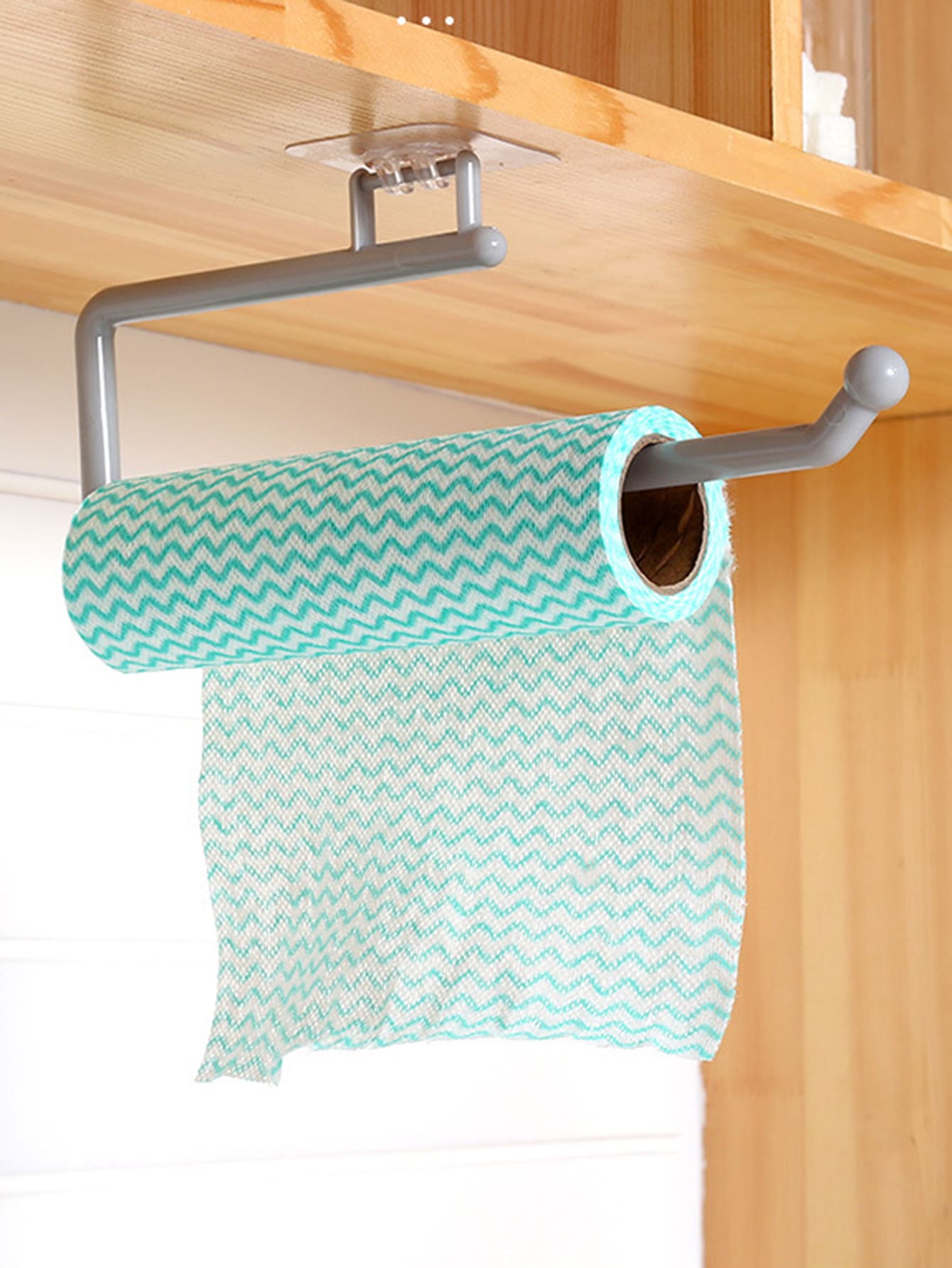 1pc Multifunction Random Hanging Rack, Durable Kitchen Paper Roll Holder - Multicolor - View 1