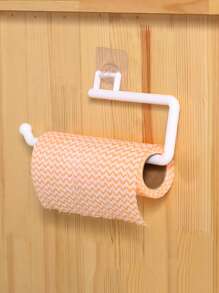 1pc Multifunction Random Hanging Rack, Durable Kitchen Paper Roll Holder - Multicolor - View 4