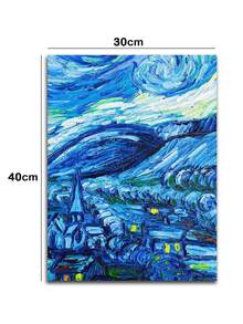 1張藍色小鎮風景防水防曬無框畫 - 彩色 - 查看 8
