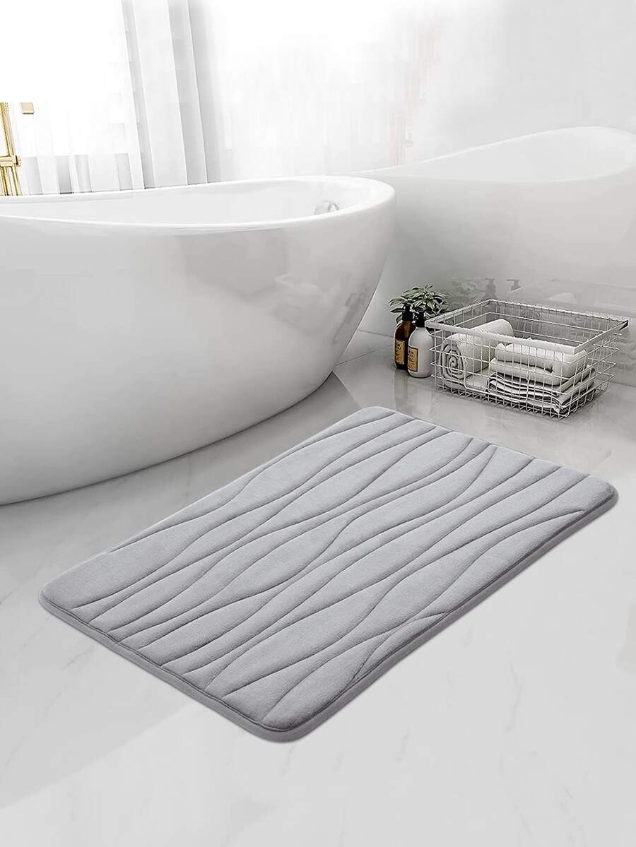 1pc Plain Non-slip Bath Rug